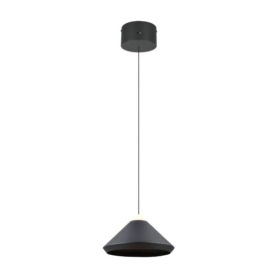Lampadario a sospensione led 14w 2300k 3000k 4000k conico nero