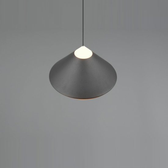 Lampadario a sospensione led 14w 2300k 3000k 4000k conico nero