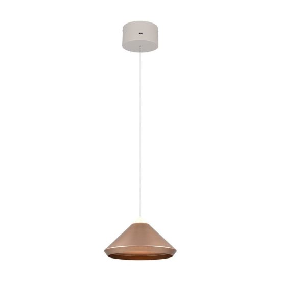 Lampadario a sospensione led 14w 2300k 3000k 4000k conico caffè e grigio caldo