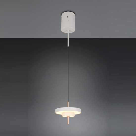 Lampada a sospensione led 10w 2300k 3000k 4000k grigio caldo e caffè a dischi sovrapposti
