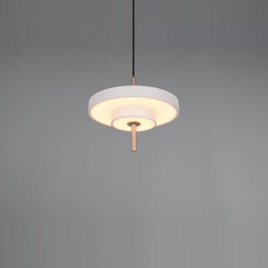 Lampada a sospensione led 10w 2300k 3000k 4000k grigio caldo e caffè a dischi sovrapposti