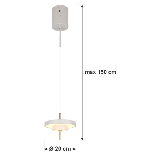 Lampada a sospensione led 10w 2300k 3000k 4000k grigio caldo e caffè a dischi sovrapposti