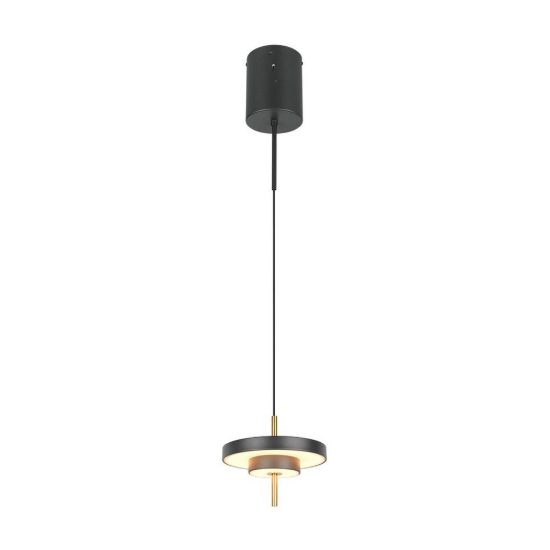 Lampada a sospensione led 10w 2300k 3000k 4000k nera e caffè a dischi sovrapposti