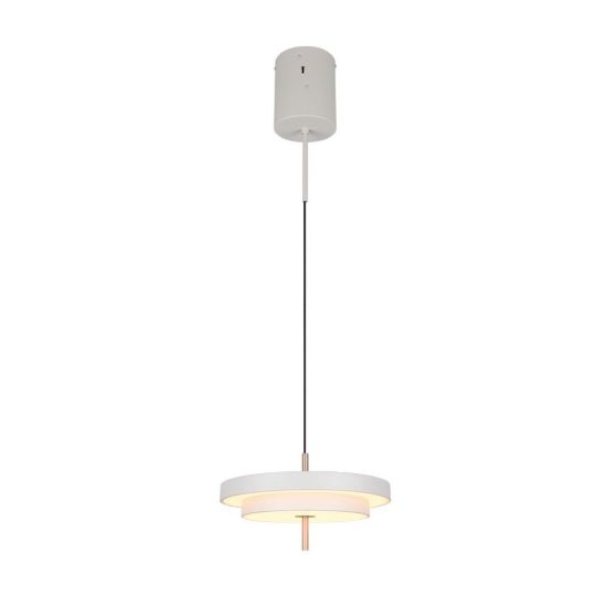 Lampadario led 34,5w 2300k 3000k 4000k grigio caldo e caffè a dischi sovrapposti