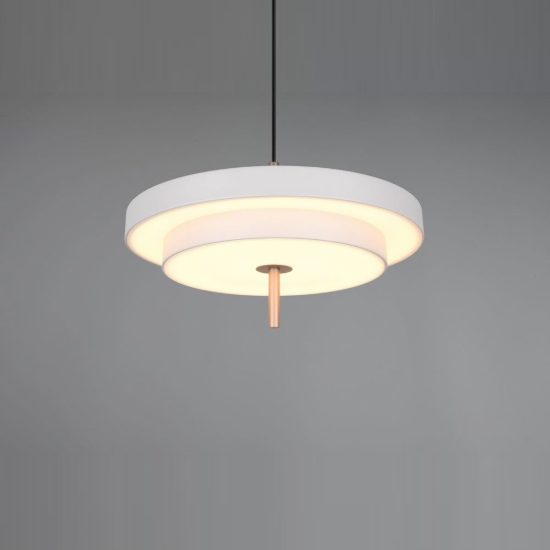 Lampadario led 34,5w 2300k 3000k 4000k grigio caldo e caffè a dischi sovrapposti