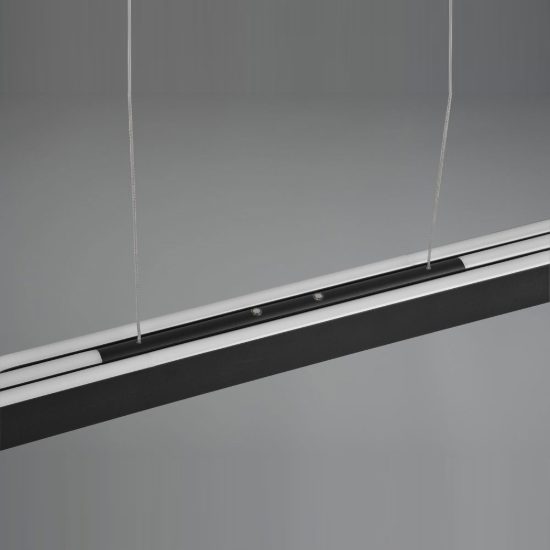 Lampadario a barra lineare led 48w cct 2700k 6500k touch per sala da pranzo estensibile nero