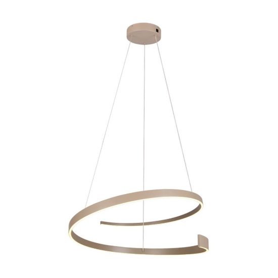 Lampadario a sospensione led 50w 2000k 4000k dimmerabile dim to warm a spirale tortora