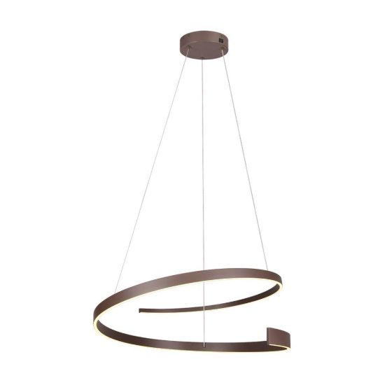 Lampadario a sospensione led 50w 2000k 4000k dimmerabile dim to warm a spirale caffè