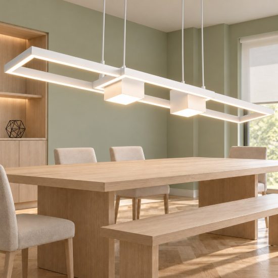 Lampadario a sospensione led 37w cct 2700k 6500k con telecomando bi-emissione bianco
