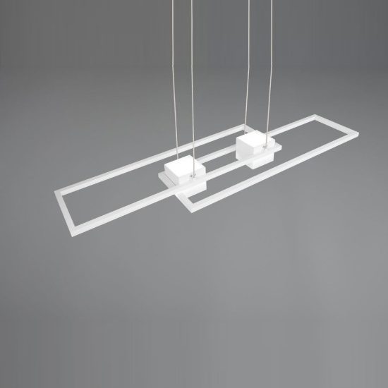 Lampadario a sospensione led 37w cct 2700k 6500k con telecomando bi-emissione bianco