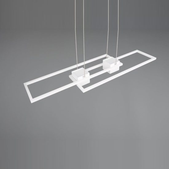 Lampadario a sospensione led 37w cct 2700k 6500k con telecomando bi-emissione bianco