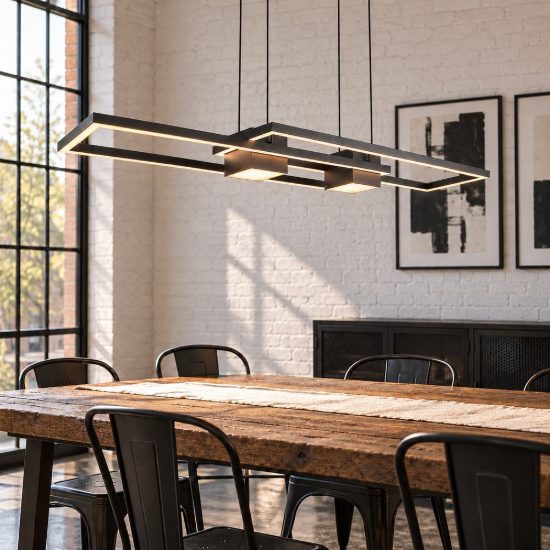 Lampadario a sospensione led 37w cct 2700k 6500k con telecomando bi-emissione nero