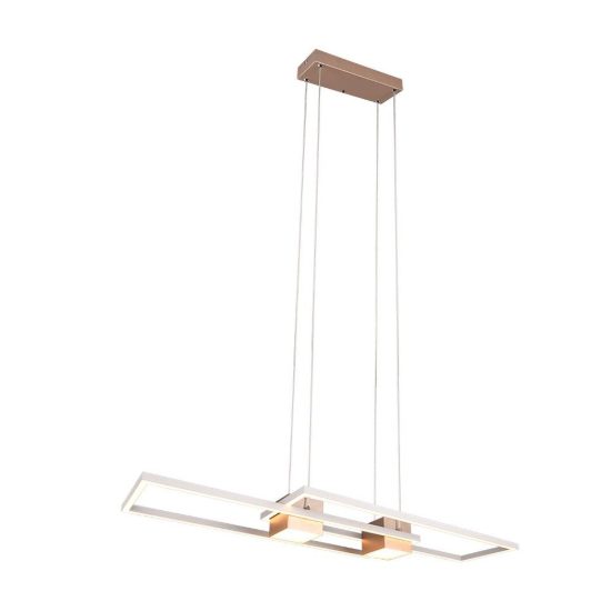 Lampadario a sospensione led 37w cct 2700k 6500k con telecomando bi-emissione caffè