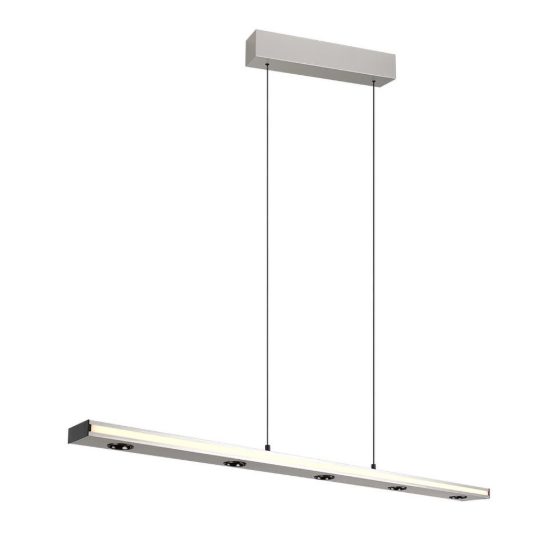 Lampadario lineare led 41,5w cct 2300k 3000k 4000k per sala da pranzo bi-emissione nichel opaco