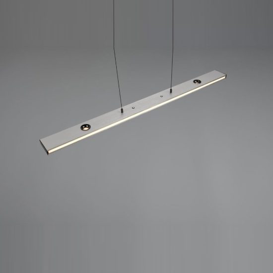 Lampadario lineare led 41,5w cct 2300k 3000k 4000k per sala da pranzo bi-emissione nichel opaco
