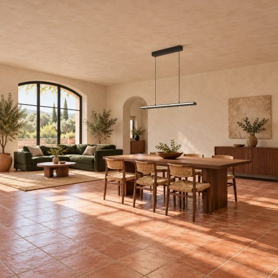 Lampadario lineare led 41,5w cct 2300k 3000k 4000k per sala da pranzo bi-emissione nero