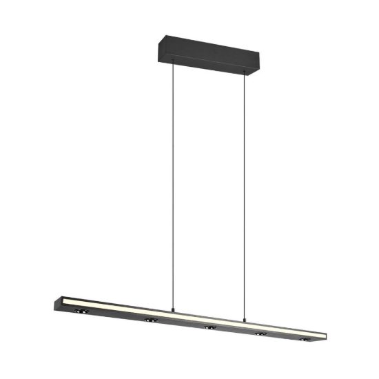 Lampadario lineare led 41,5w cct 2300k 3000k 4000k per sala da pranzo bi-emissione nero