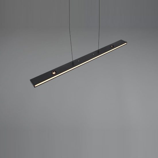 Lampadario lineare led 41,5w cct 2300k 3000k 4000k per sala da pranzo bi-emissione nero