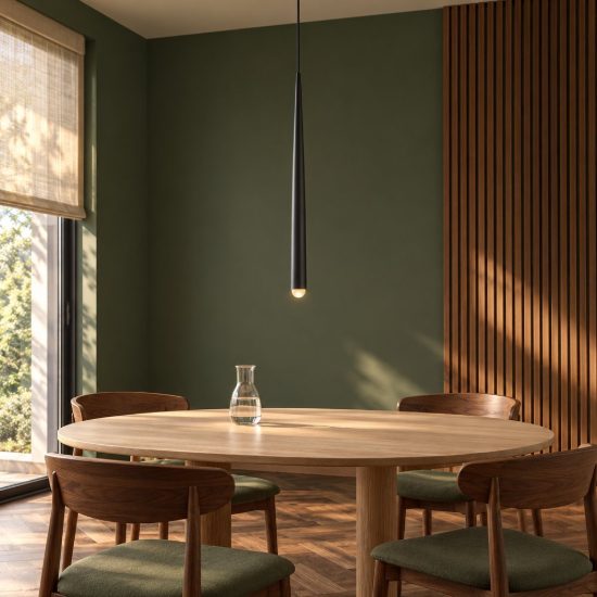 Lampada a sospensione led 5,5w cct 2300k 3000k 4000k per cucina nera