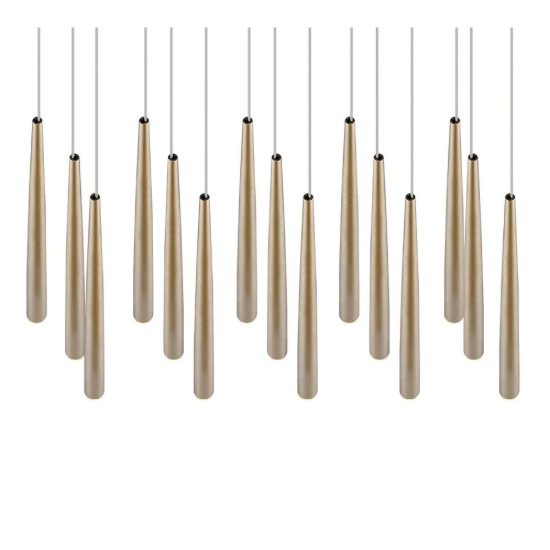 Lampadario a sospensione 15 luci led 57w 2300k 3000k 4000k per sala da pranzo oro