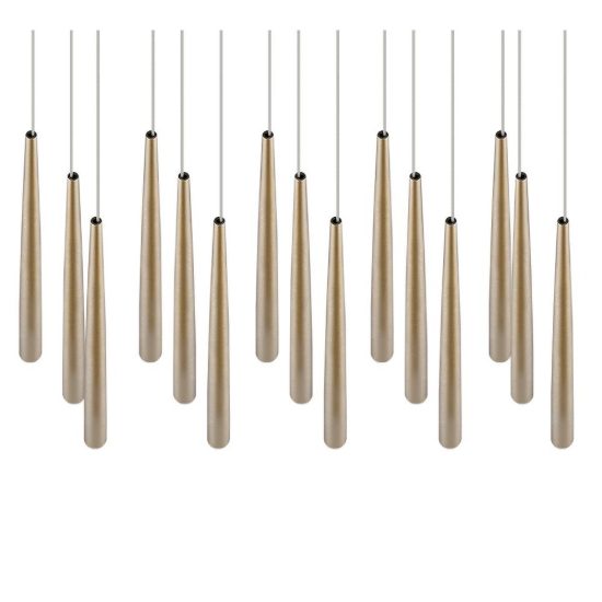 Lampadario a sospensione 15 luci led 57w 2300k 3000k 4000k per sala da pranzo oro