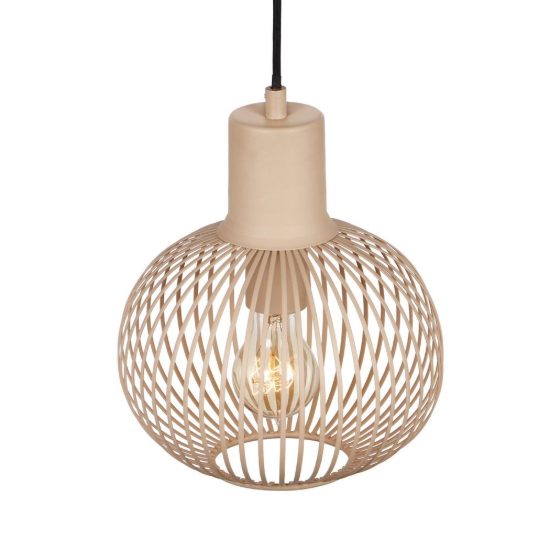Lampadario a sospensione piccolo per sala da pranzo moderno sabbia a gabbia