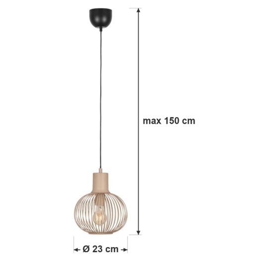 Lampadario a sospensione piccolo per sala da pranzo moderno sabbia a gabbia