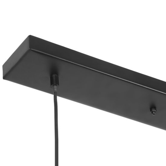Lampadario a sospensione con 3 pendenti per sala da pranzo moderno nero a gabbia