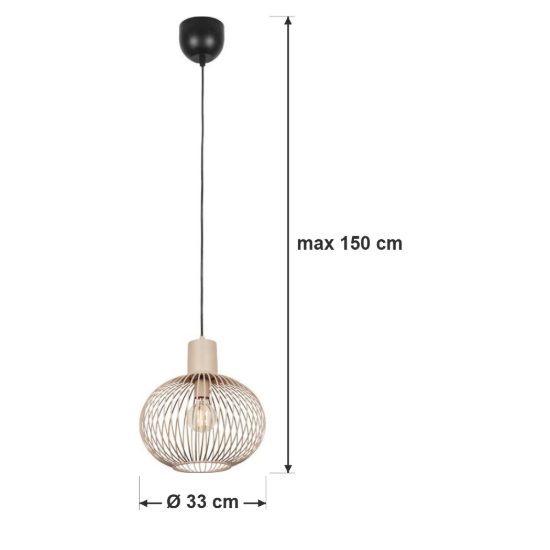 Lampadario a sospensione grande per sala da pranzo moderno sabbia a gabbia