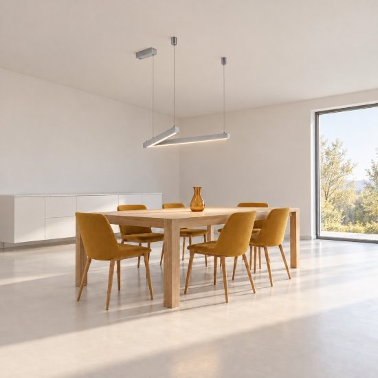 Lampadario a sospensione led 44w 2000k 4000k dim to warm a forma di v nichel opaco