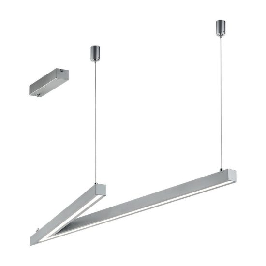 Lampadario a sospensione led 44w 2000k 4000k dim to warm a forma di v nichel opaco