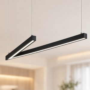 Lampadario a sospensione led 44w 2000k 4000k dim to warm a forma di v nero
