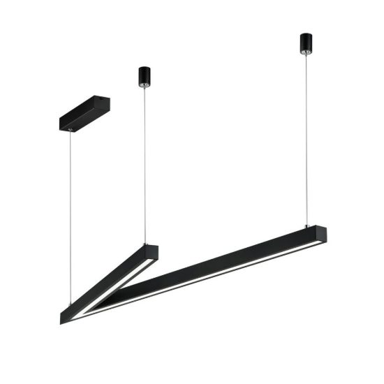 Lampadario a sospensione led 44w 2000k 4000k dim to warm a forma di v nero