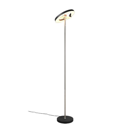 Piantana led 19w cct 2300k 3000k 4000k touch per soggiorno orientabile nera nichel opaco