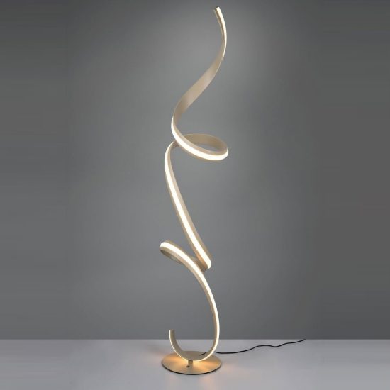 Piantana led 52w 2000k 4000k dimmerabile dim to warm per soggiorno a spirale beige