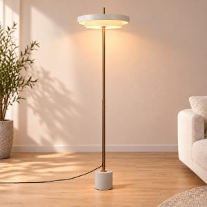 Piantana led 21w 2300k 3000k 4000k touch per soggiorno grigio caldo e caffè a dischi sovrapposti