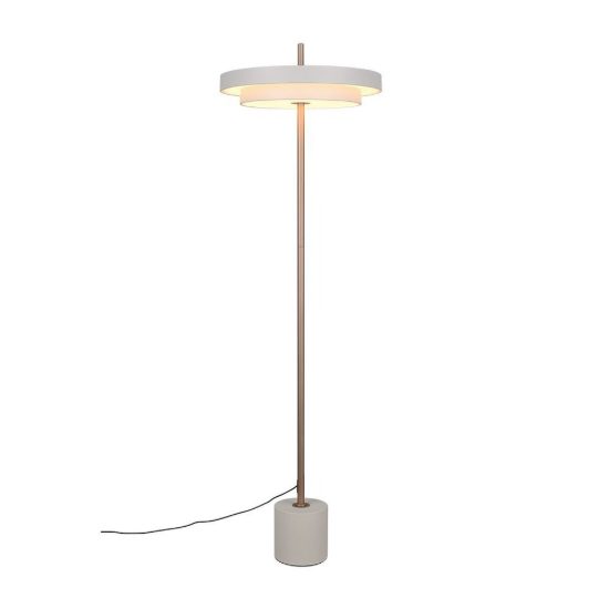Piantana led 21w 2300k 3000k 4000k touch per soggiorno grigio caldo e caffè a dischi sovrapposti