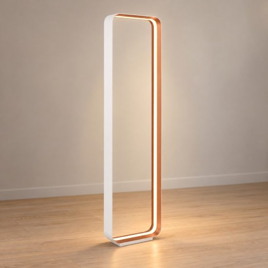 Piantana led 35w 2000k 4000k dimmerabile dim to warm per soggiorno moderna bianca e oro