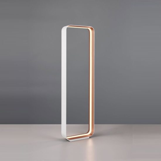 Piantana led 35w 2000k 4000k dimmerabile dim to warm per soggiorno moderna bianca e oro