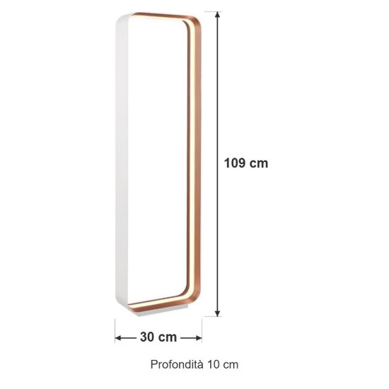 Piantana led 35w 2000k 4000k dimmerabile dim to warm per soggiorno moderna bianca e oro