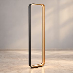 Lampada da terra led 35w 2000k 4000k dimmerabile dim to warm per soggiorno moderna nera e oro