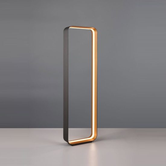 Lampada da terra led 35w 2000k 4000k dimmerabile dim to warm per soggiorno moderna nera e oro
