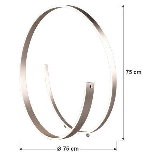 Piantana led 42w 2000k 4000k dimmerabile dim to warm per soggiorno a spirale nichel opaco