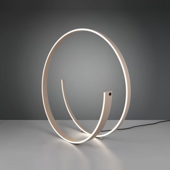 Piantana led 42w 2000k 4000k dimmerabile dim to warm per soggiorno a spirale tortora