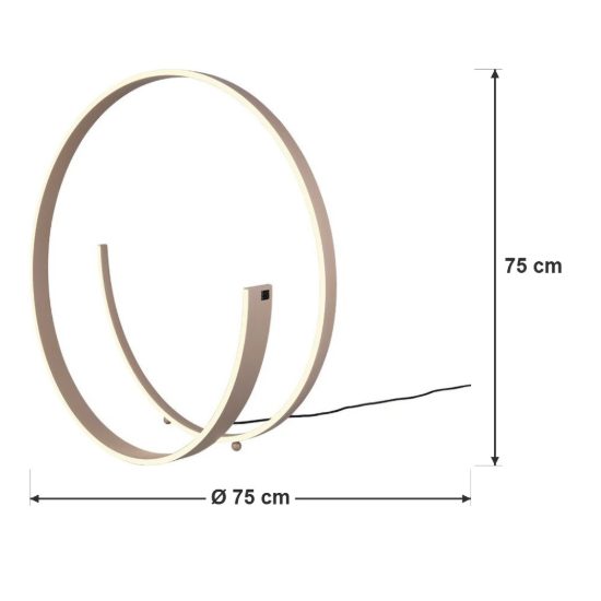 Piantana led 42w 2000k 4000k dimmerabile dim to warm per soggiorno a spirale tortora