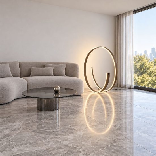 Lampada da terra led 42w 2000k 4000k dimmerabile dim to warm per soggiorno a spirale caffè