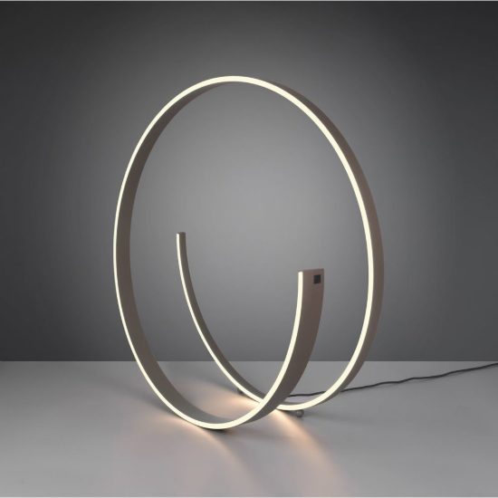 Lampada da terra led 42w 2000k 4000k dimmerabile dim to warm per soggiorno a spirale caffè