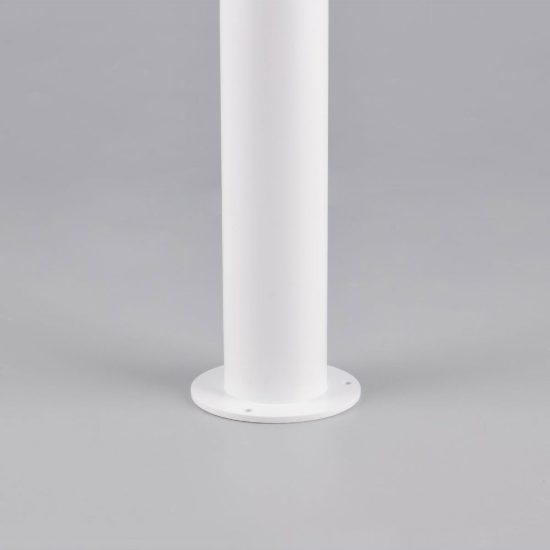 Lampione da giardino paletto ip44 moderno bianco con vetro trasparente