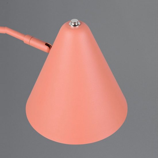 Lampada da terra per soggiorno orientabile moderna pesca con paralume a cono e interruttore
