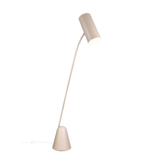Lampada da terra ad arco per soggiorno moderna beige caldo con dimmer a pedale